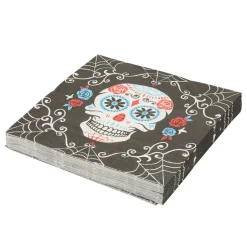 Serviette en papier Day of dead Halloween x20-Gifi Clearance