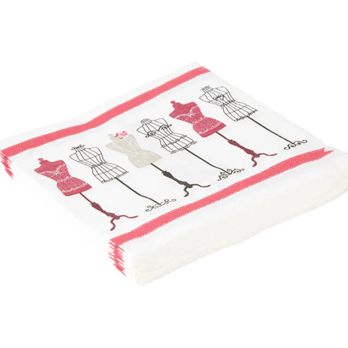 Serviette en papier design bustes mannequin x20-Gifi Best