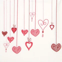 Serviette en papier design coeurs en folie x20-Gifi Best