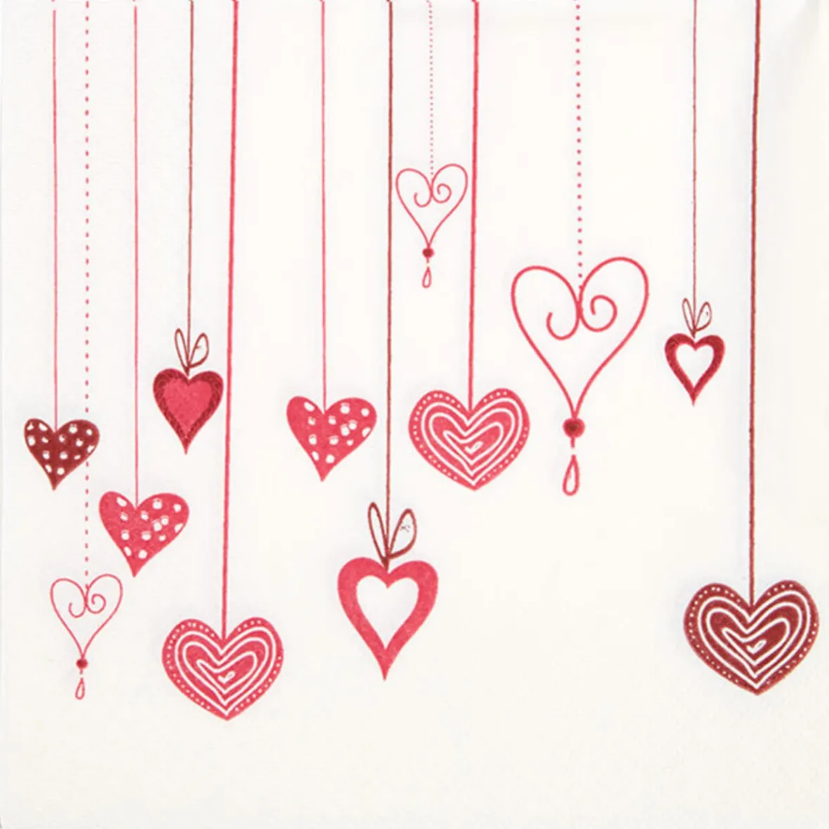 Serviette en papier design coeurs en folie x20-Gifi Best