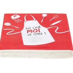 Serviette en papier design le chef x20-Gifi Sale