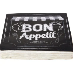 Serviette en papier design bon appétit x20-Gifi Discount
