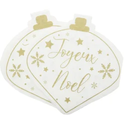 Serviette en papier design boule de Noël x10-Gifi Clearance