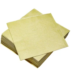 Serviette en papier doré x 40-Gifi Outlet