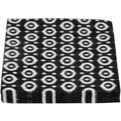 Serviette en papier double point noir et blanc x20-Gifi Online
