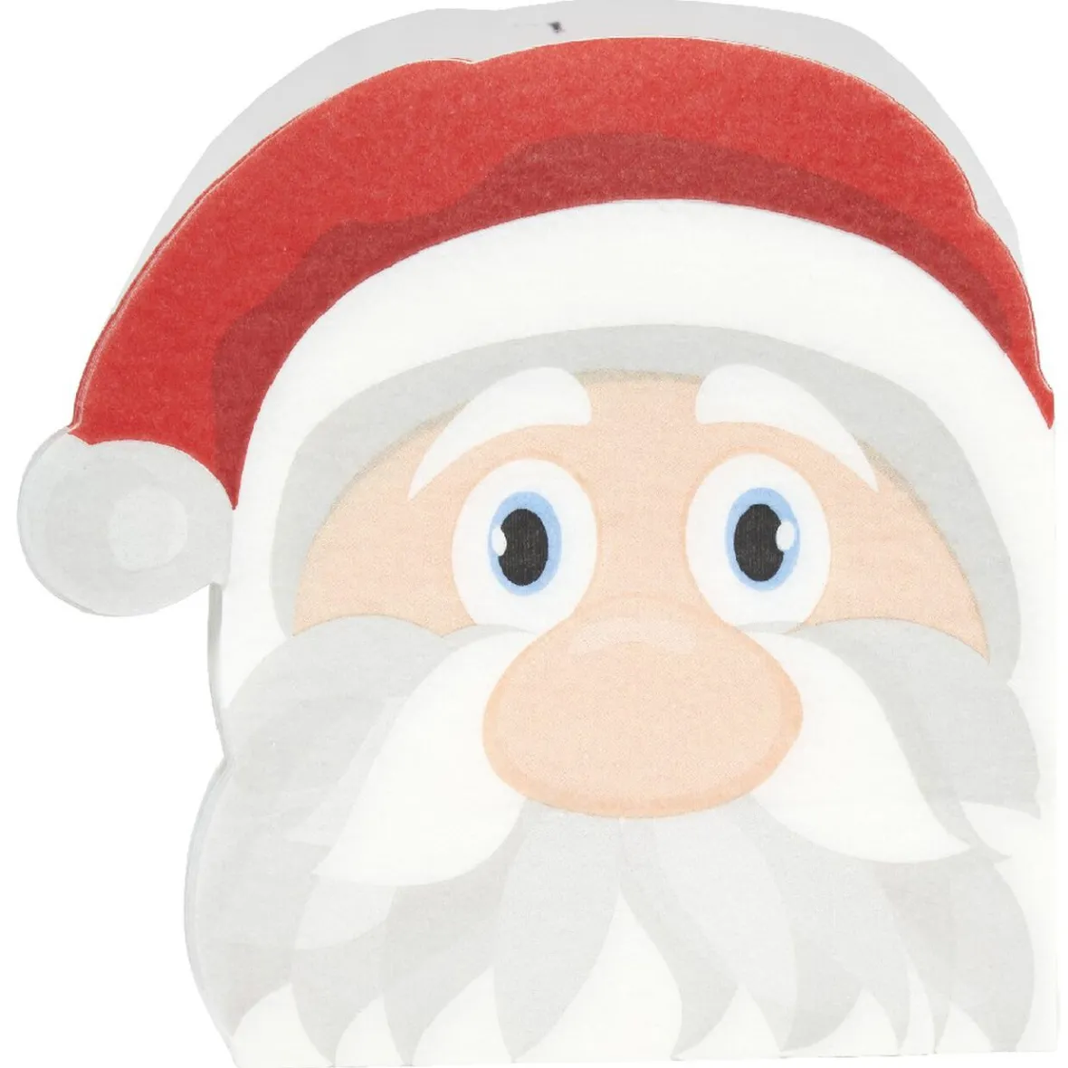 Serviette en papier forme tête de Père Noël x12-Gifi Sale