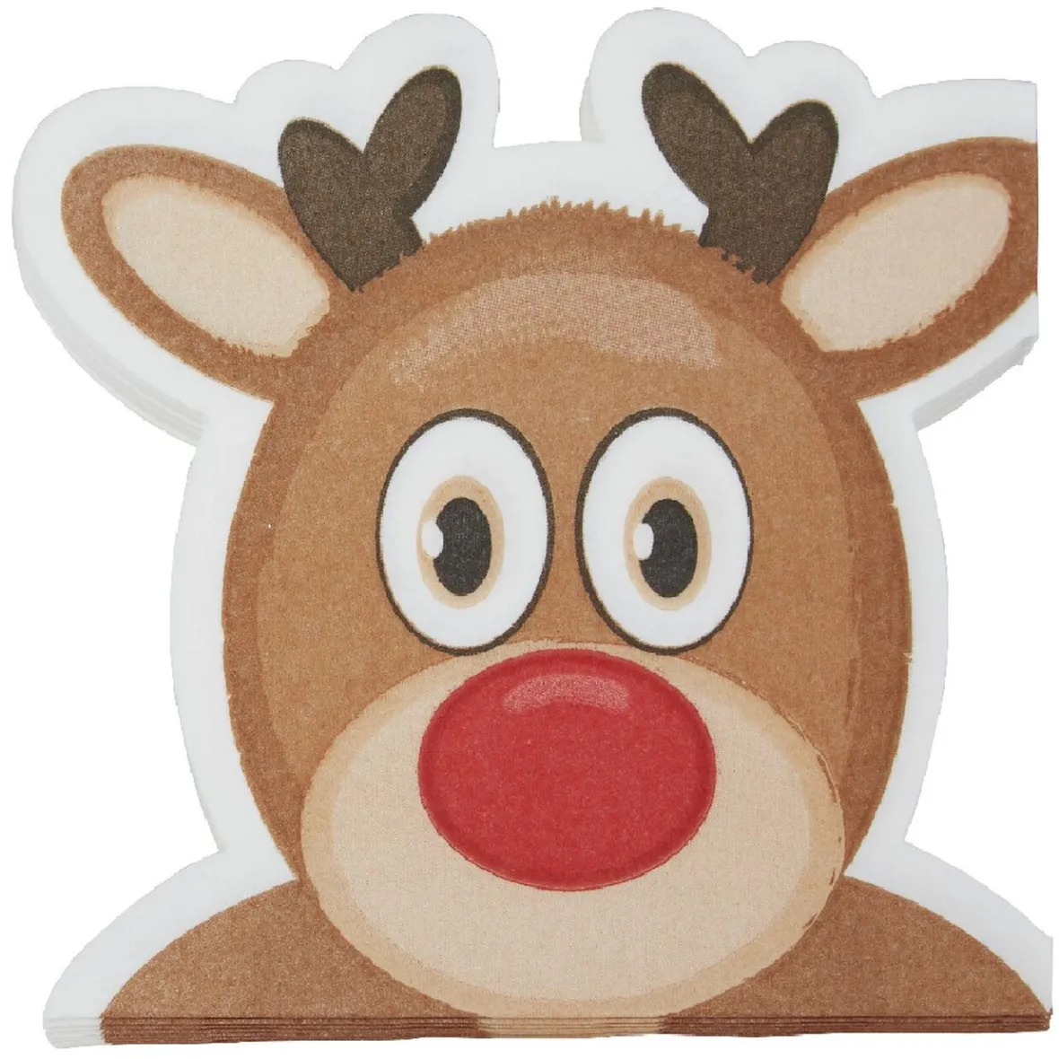 Serviette en papier forme renne de Noël x12-Gifi Hot