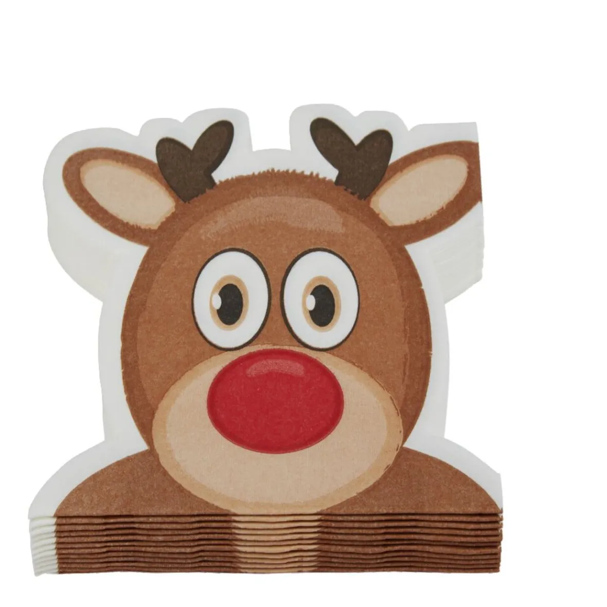 Serviette en papier forme renne de Noël x12-Gifi Hot