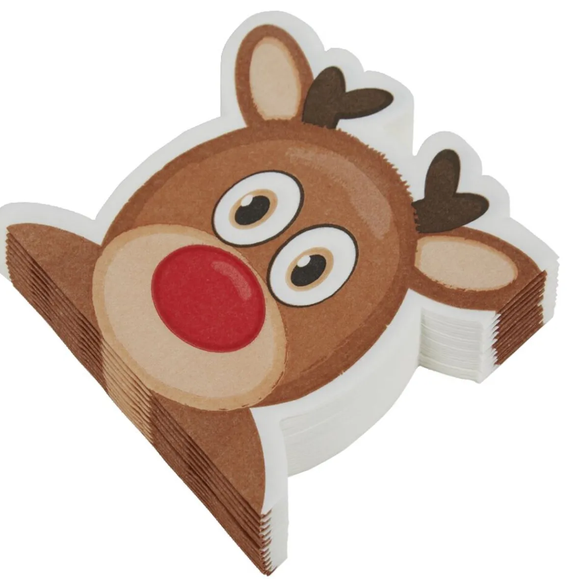 Serviette en papier forme renne de Noël x12-Gifi Hot