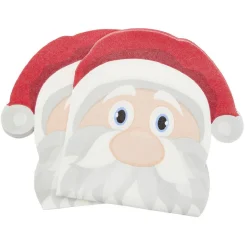 Serviette en papier forme tête de Père Noël x12-Gifi Clearance