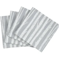 Serviette en papier imprimé arbres de Noël gris blanc x20-Gifi