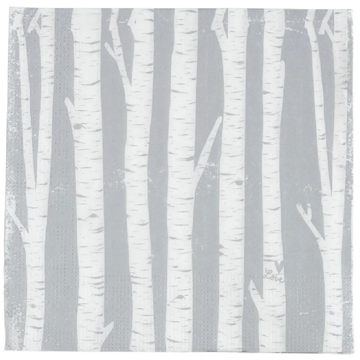 Serviette en papier imprimé arbres de Noël gris blanc x20-Gifi