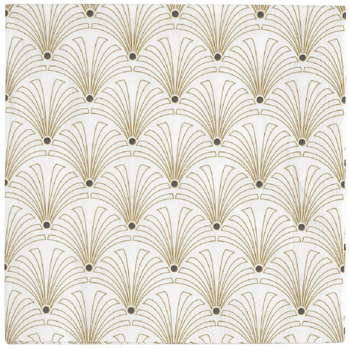 Serviette en papier imprimé vintage twenties blanc doré x20-Gifi New