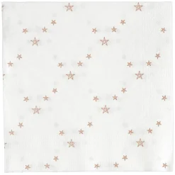 Serviette en papier imprimé étoiles dorées x20-Gifi Discount