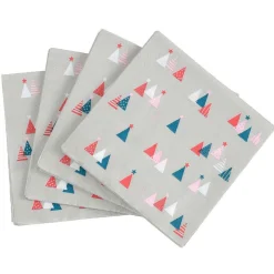 Serviette en papier imprimé forêt de sapins colorés x20-Gifi New