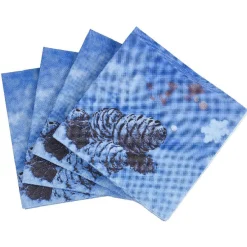 Serviette en papier imprimé pomme de pin enneigée x20-Gifi Hot