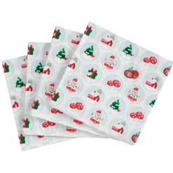 Serviette en papier imprimé bulles déco Noël x20-Gifi Online