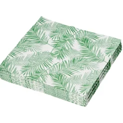 Serviette en papier imprimé feuille vert x20-Gifi Discount