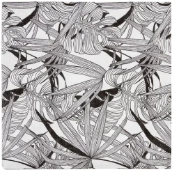 Serviette en papier imprimé noir et blanc x20-Gifi Outlet