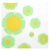 Serviette en papier motif fleurs vert fluo et jaune x20-Gifi Outlet