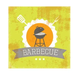 Serviette en papier motif barbecue x20-Gifi Best