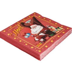 Serviette en papier motif père Noël x20-Gifi Clearance