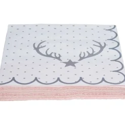 Serviette en papier motif étoile de Noël x12-Gifi