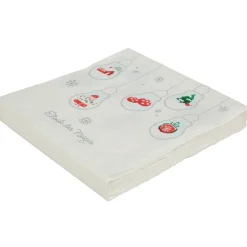 Serviette en papier motif guirlande de Noël x 20-Gifi Clearance