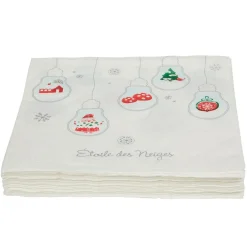 Serviette en papier motif guirlande de Noël x 20-Gifi Clearance