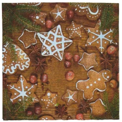 Serviette en papier motif biscuits de Noël x20-Gifi Sale