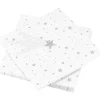 Serviette en papier motif étoile et flocon argenté x 20-Gifi