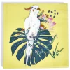 Serviette en papier motif oiseau tropical jaune vert x20-Gifi Sale
