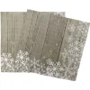 Serviette en papier motif flocons blanc naturel x20-Gifi Clearance