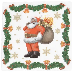 Serviette en papier ouaté imprimée Père Noël x20-Gifi New