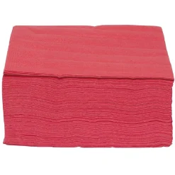 Serviette en papier ouate rouge 2 plis 33x33cm x100-Gifi New