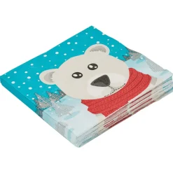 Serviette en papier ours polaire x20-Gifi Hot