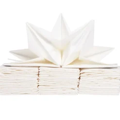 Serviette en papier pré pliée ivoire x12-Gifi Best