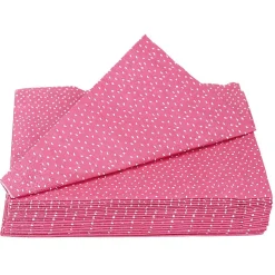 Serviette en papier rose et blanche x 20-Gifi New