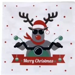 Serviette jetable design renne motard x20-Gifi Clearance