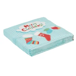 Serviette jetable design chaussettes de noël x20-Gifi Clearance