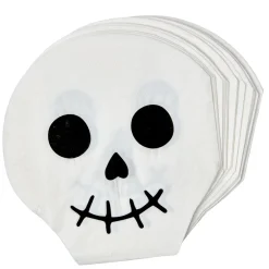 Serviette jetable Halloween motif tête de mort x10-Gifi Online