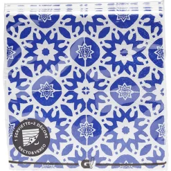 Serviette jetable motif mosaïque bleu x20-Gifi Sale