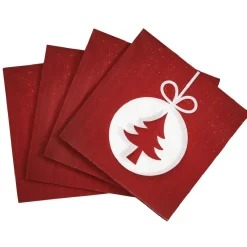 Serviette jetable motif sapin rouge et blanche x20-Gifi Sale