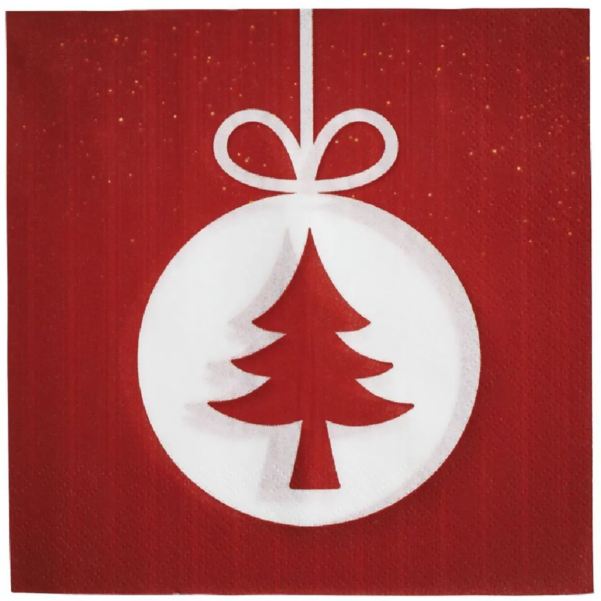 Serviette jetable motif sapin rouge et blanche x20-Gifi Sale
