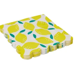 Serviette jetable motifs citron x20-Gifi Outlet