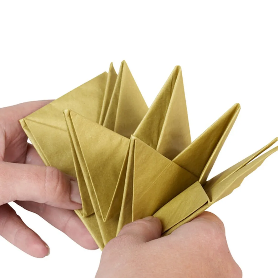 Serviette jetable pré pliée dorée x12-Gifi Online