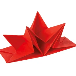 Serviette jetable pré pliée rouge x12-Gifi