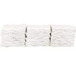 Serviette jetable pré pliée blanche flocons argentés x12-Gifi Outlet