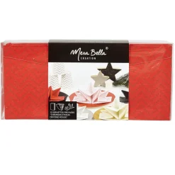 Serviette jetable pré pliée rouge chevrons dorés x12-Gifi Clearance