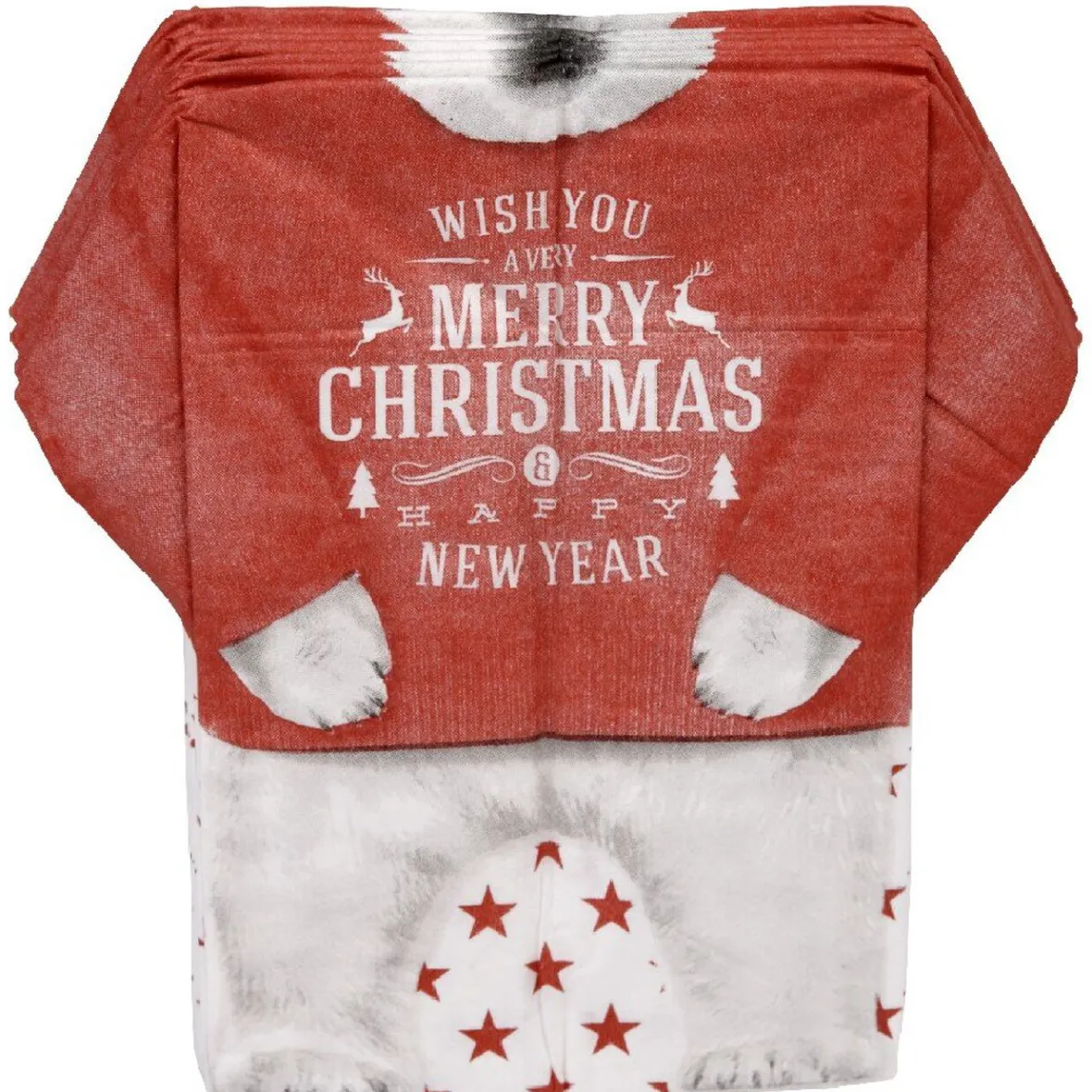 Serviette jetable pré pliée design ours blanc x10-Gifi Discount